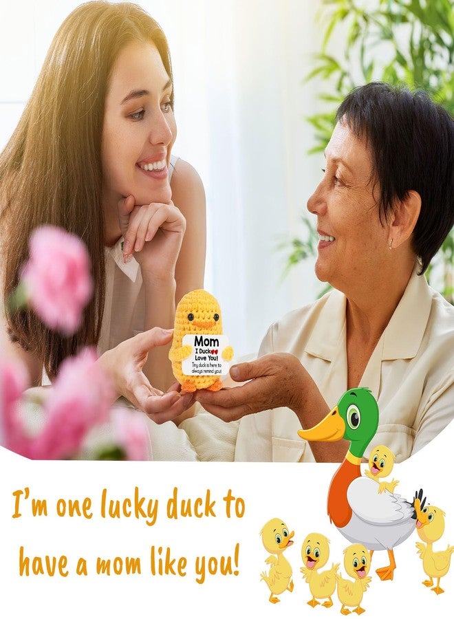 MBL Gifts for Mom Valentines Birthday - Funny Small Crochet Duck Valentine's Day Birthday Mother's Christmas Stocking Stuffers Unique Gift for Mama Mother from Daughter Son, I Duck Love You Mom - Image 4